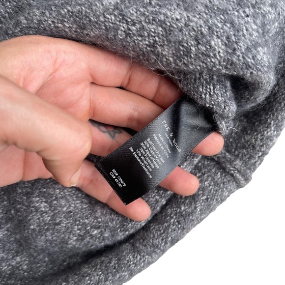 Rag & Bone Women’s Grey Alpaca Blend Knitted Crewneck Sweater - Picture 5 of 6